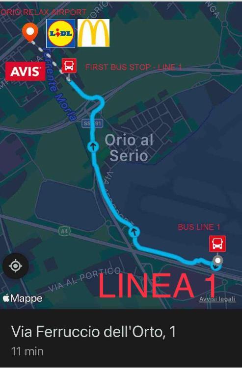 Orio Relax 24h Airport 1 - 3 Minute From Arrival By Bus Apartment Bergamo